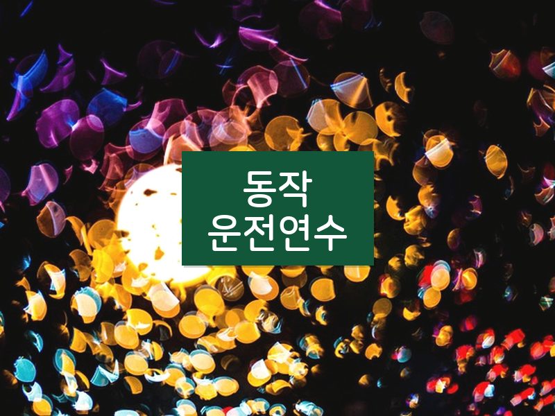 동작운전연수 후기