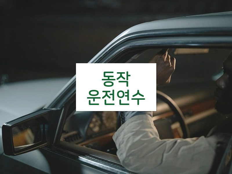 동작운전연수 후기