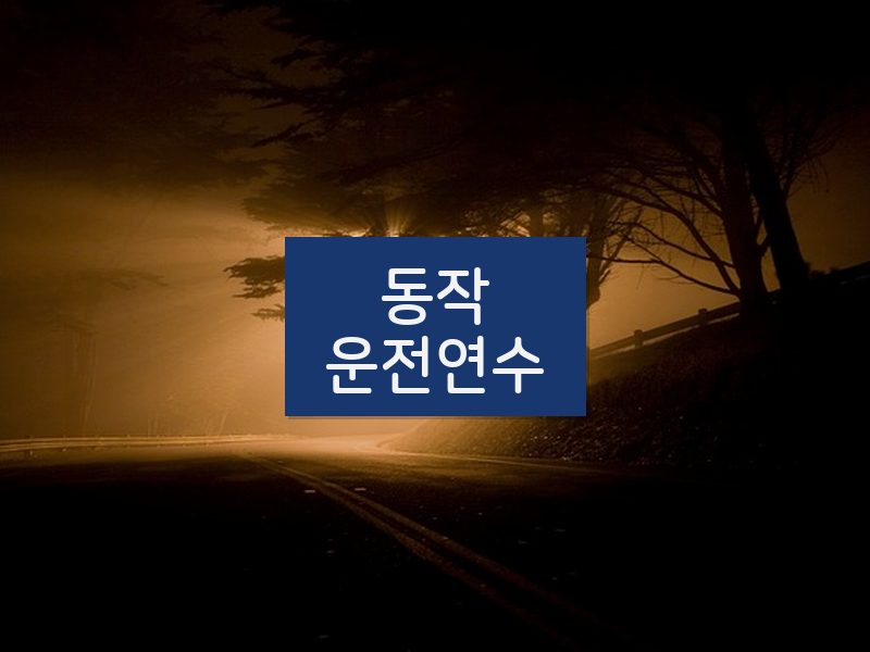 동작운전연수 후기