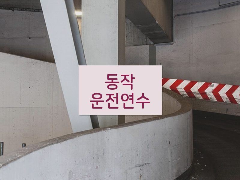 동작운전연수 후기