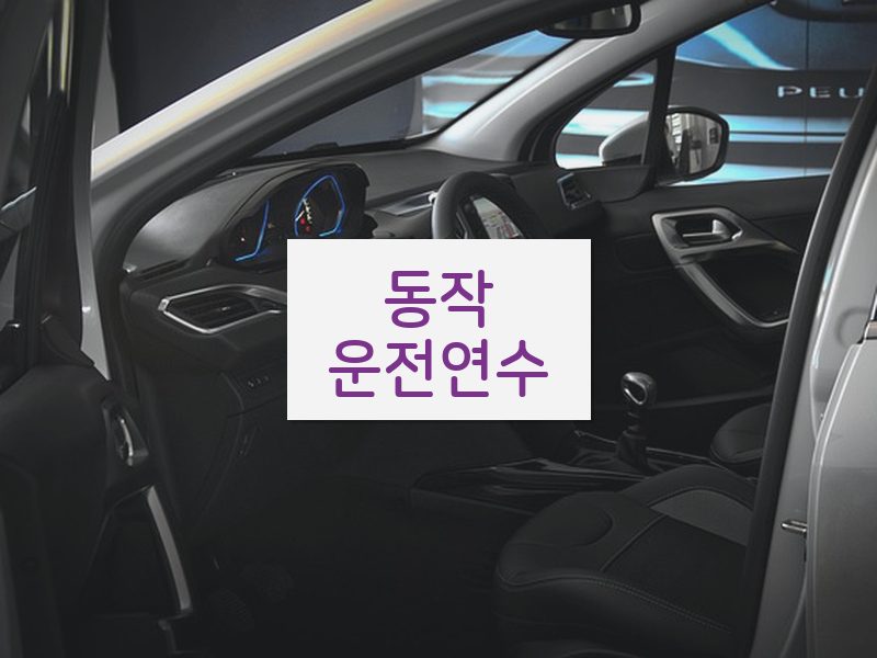 동작운전연수 후기