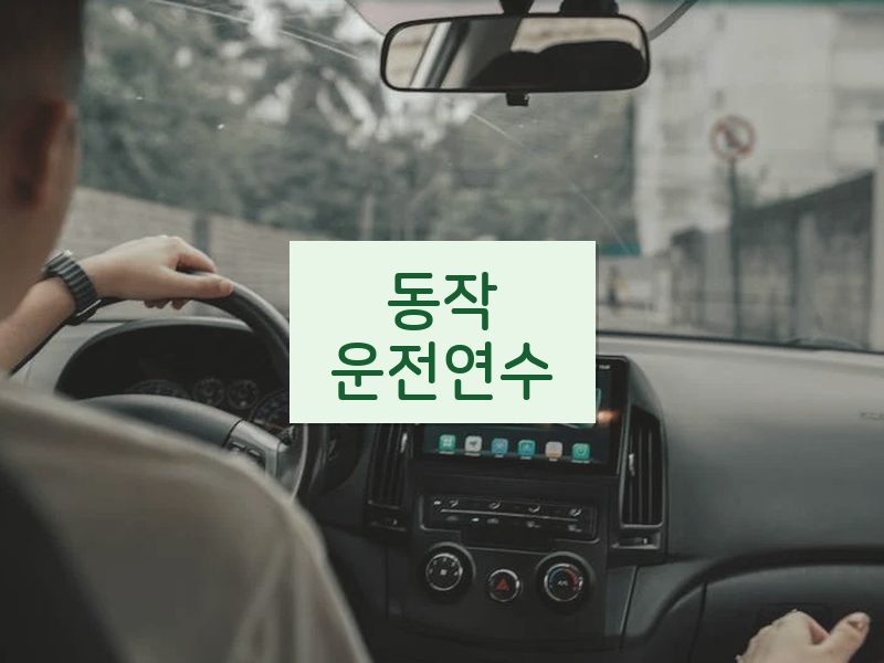 동작운전연수 후기