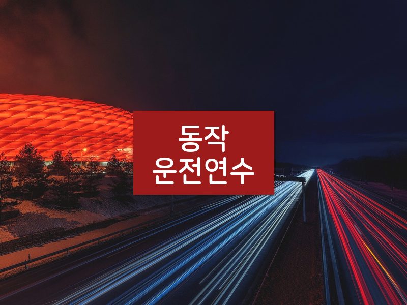 동작운전연수 후기