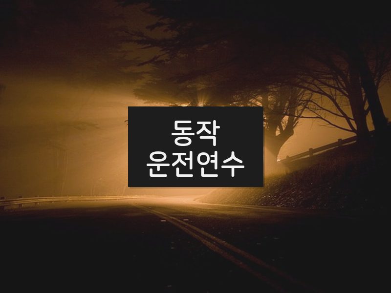 동작운전연수 후기