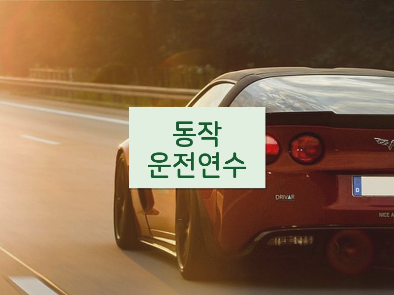 동작운전연수 후기