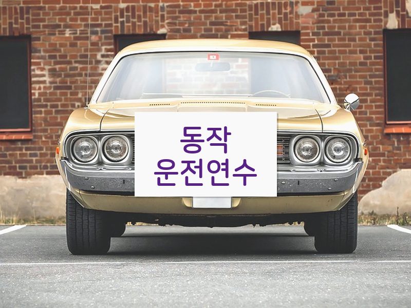 동작운전연수 후기