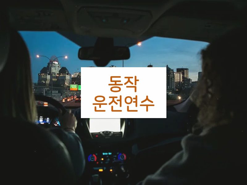 동작운전연수 후기