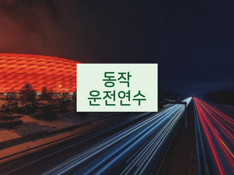 동작운전연수 후기