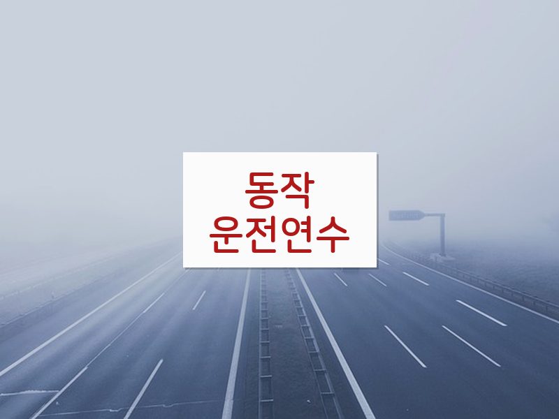 동작운전연수 후기