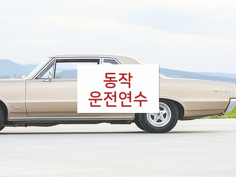 동작운전연수 후기