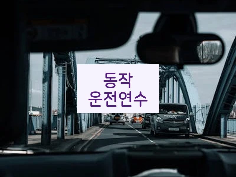 동작운전연수 후기