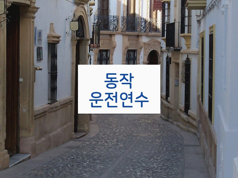 동작운전연수 후기