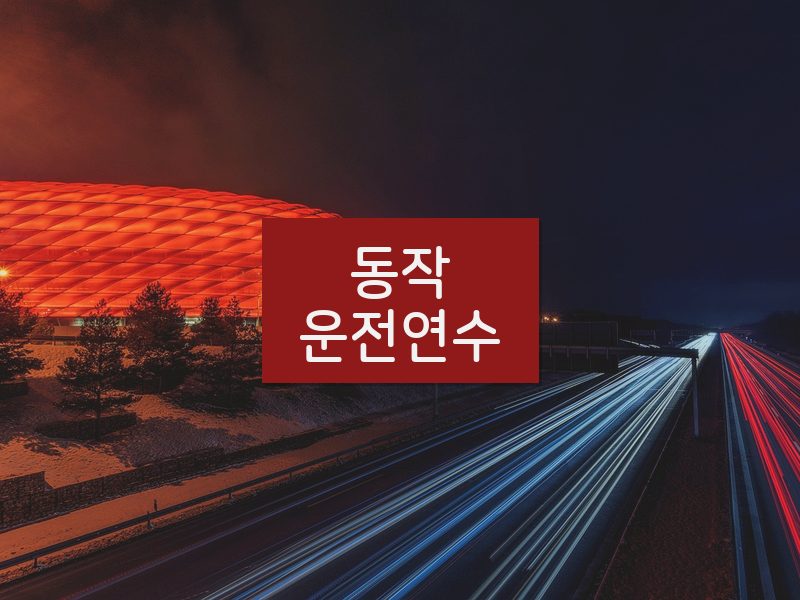 동작운전연수 후기