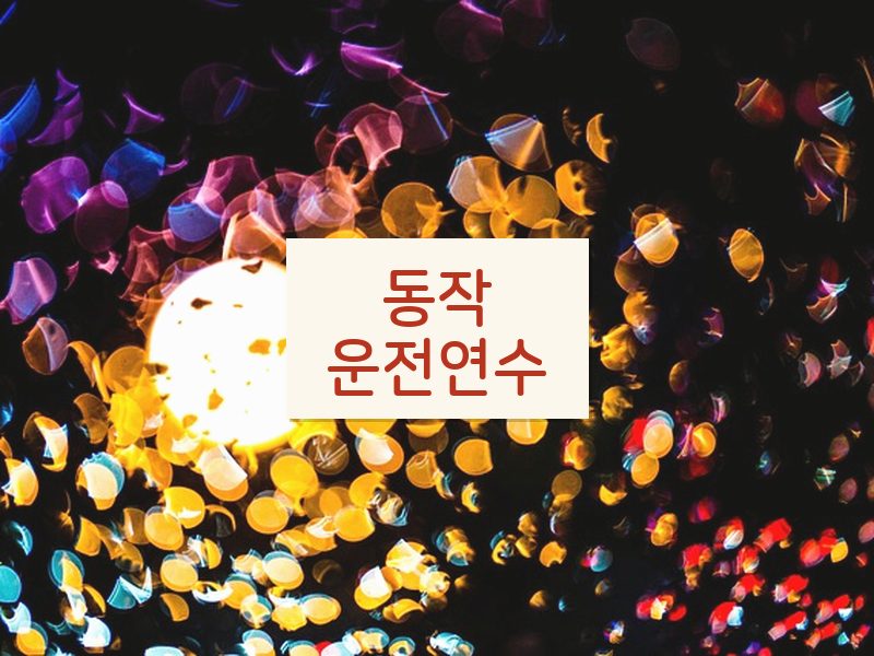 동작운전연수 후기