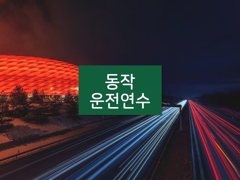 동작운전연수 후기