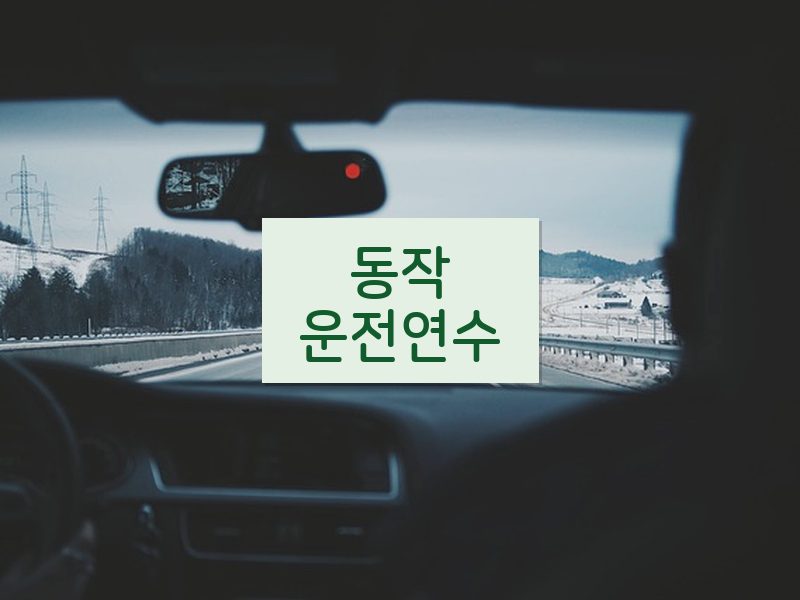 동작운전연수 후기