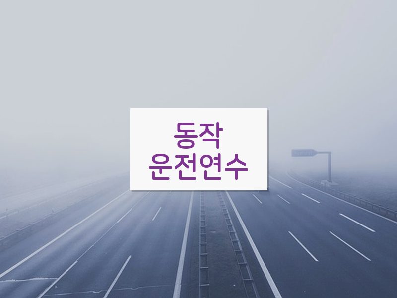 동작운전연수 후기