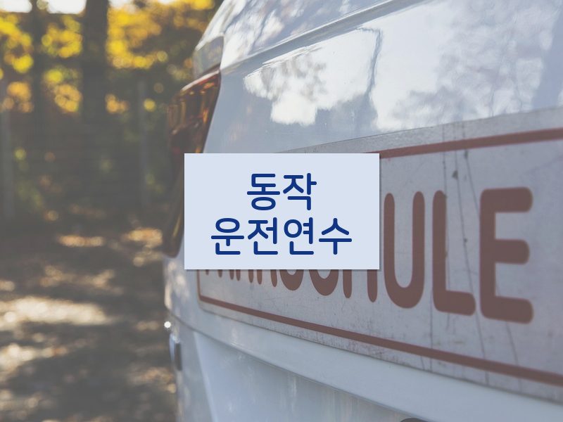 동작운전연수 후기