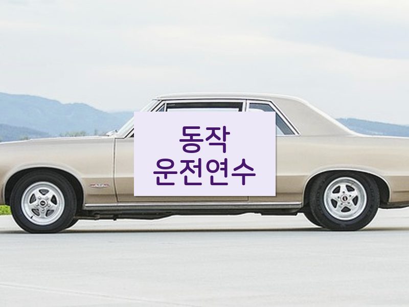 동작운전연수 후기