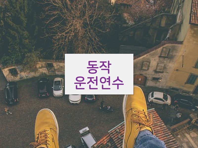 동작운전연수 후기