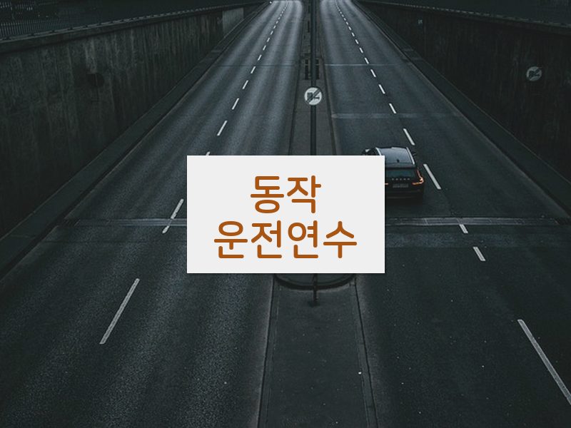 동작운전연수 후기