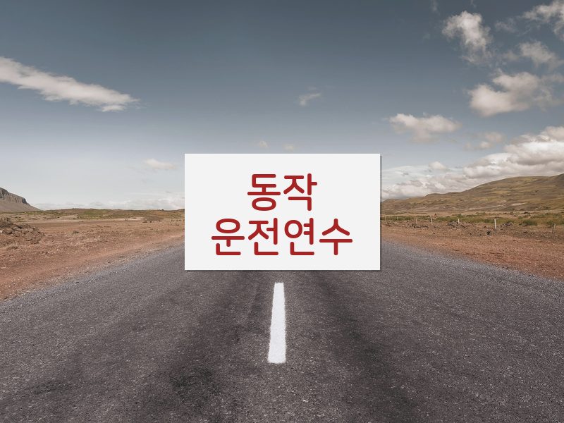 동작운전연수 후기