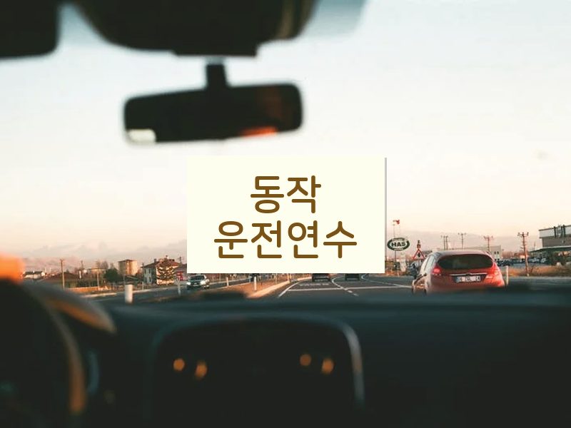 동작운전연수 후기