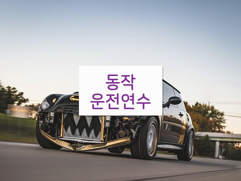 동작운전연수 후기