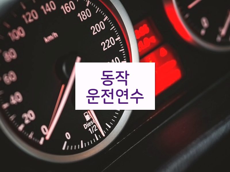 동작운전연수 후기