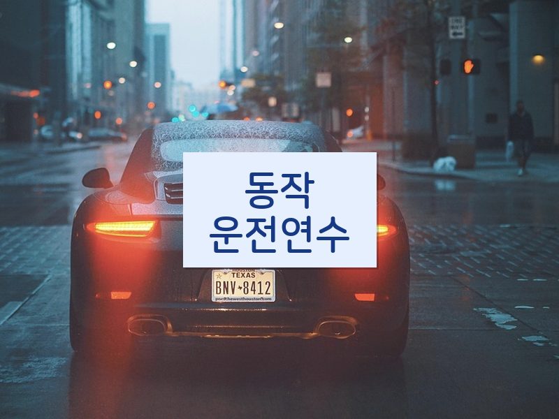 동작운전연수 후기