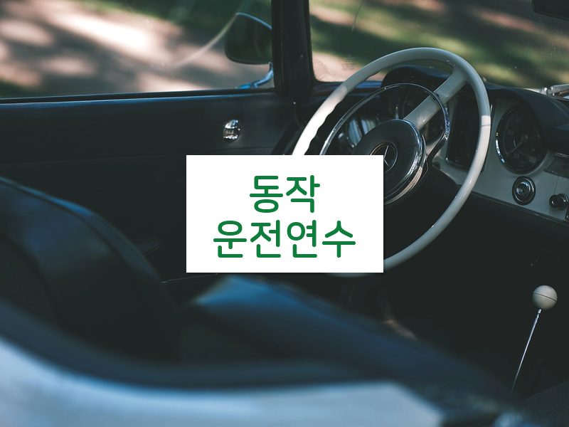 동작운전연수 후기