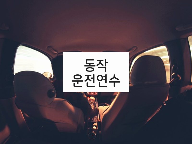 동작운전연수 후기