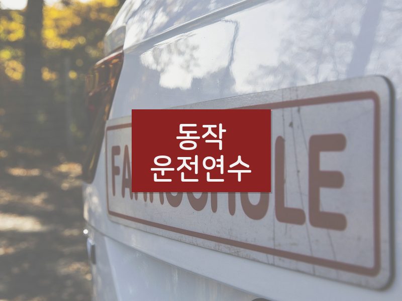 동작운전연수 후기