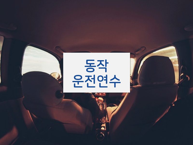 동작운전연수 후기
