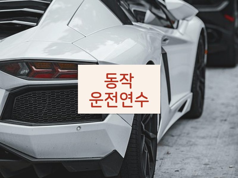 동작운전연수 후기