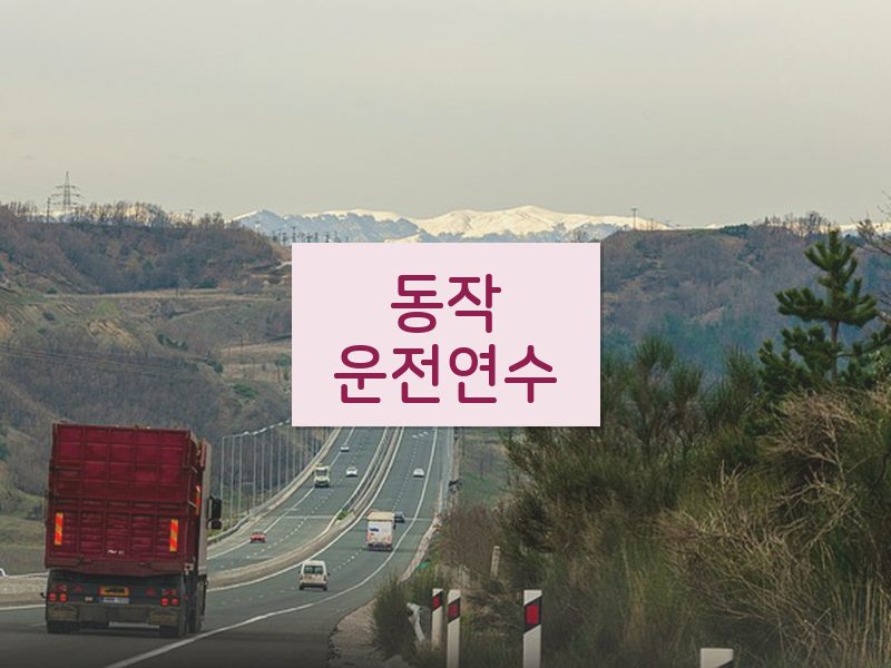 동작운전연수 후기