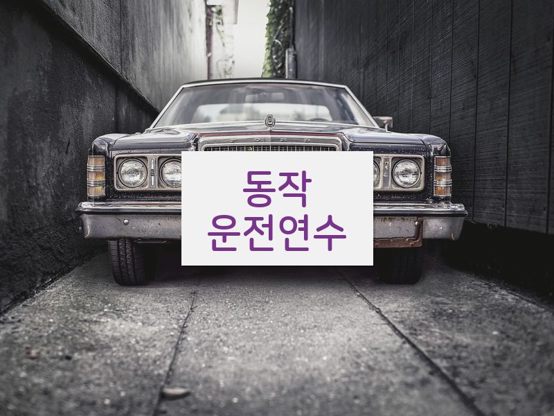 동작운전연수 후기
