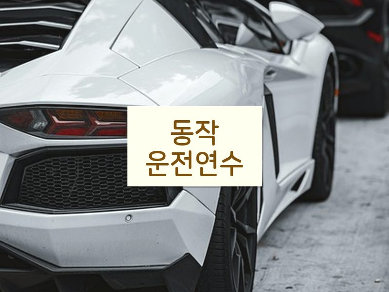 동작운전연수 후기