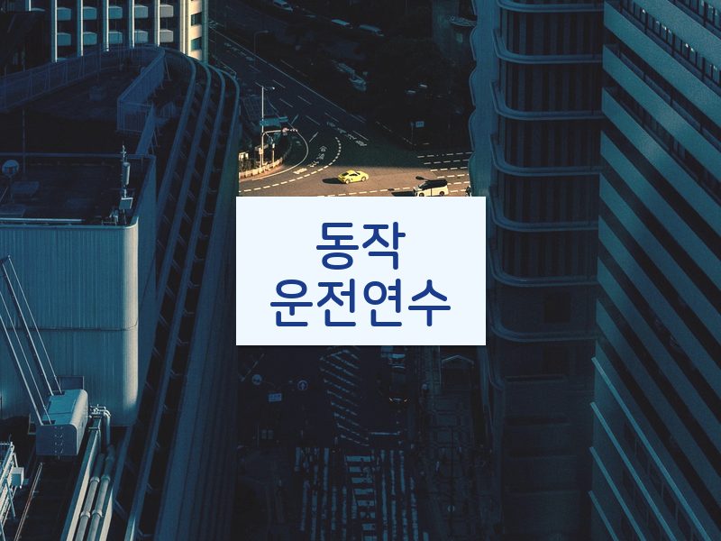 동작운전연수 후기