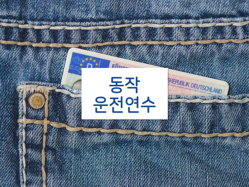 동작운전연수 후기