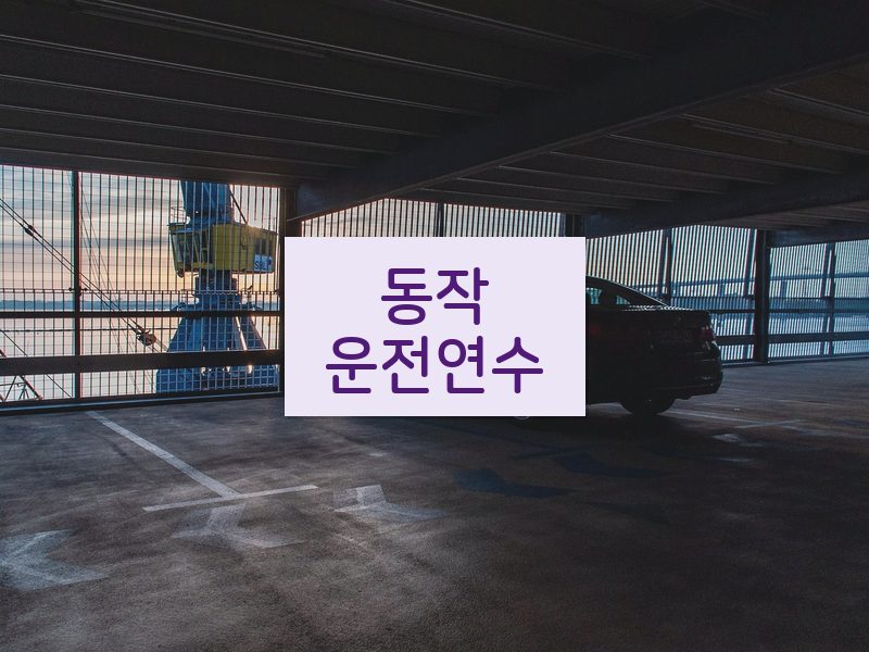 동작운전연수 후기