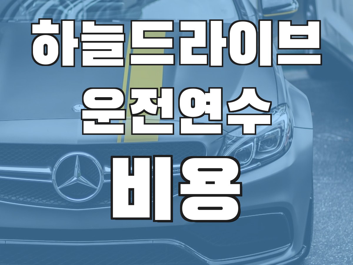 하늘드라이브 운전연수 비용 - 연수 비용 안내