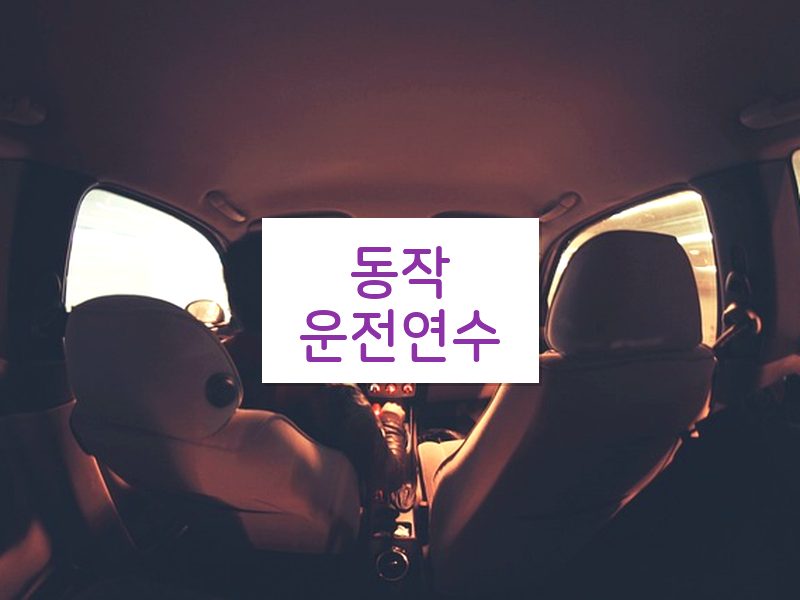 동작운전연수 후기